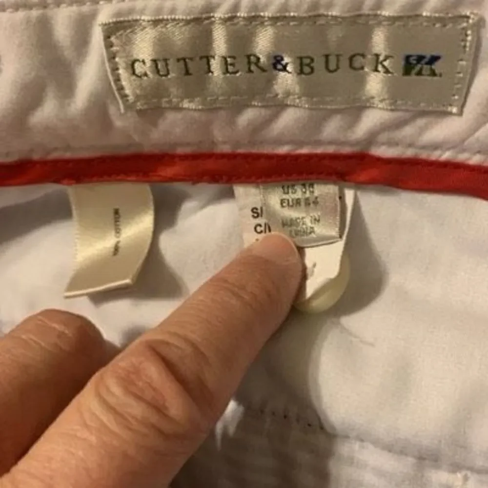 Cutter & Buck Size 38 Blue & White Striped Seersucker Shorts
